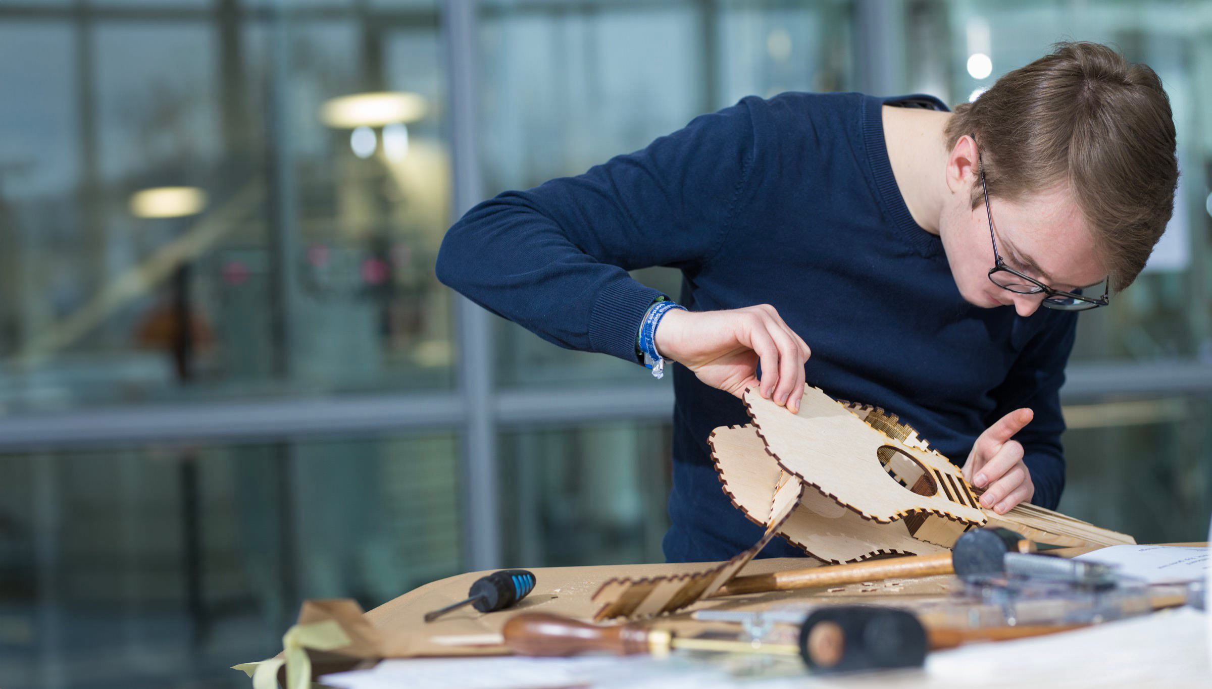 Lasercut Guitar Ukulele Assembly